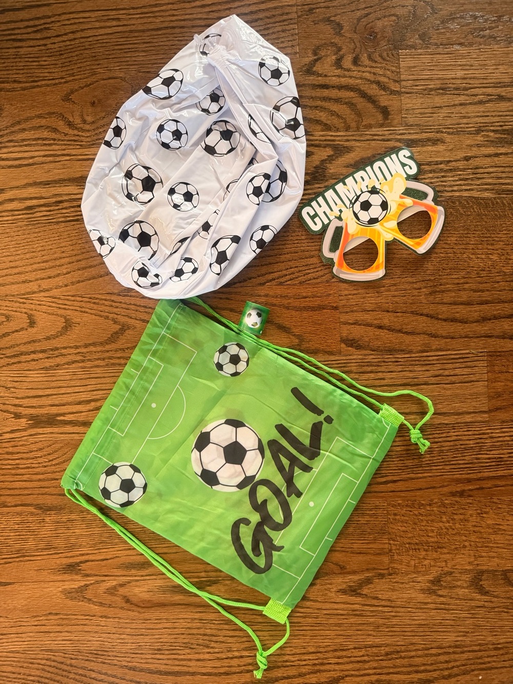Brand New Soccer Drawstring Bag, Inflatable Ball